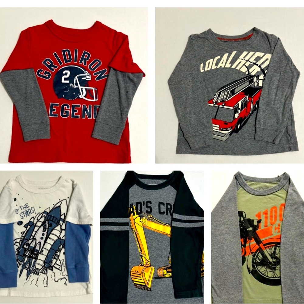 Set of 5 Kids Shirt - Size 2T